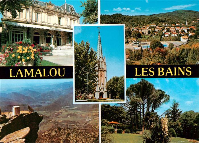 Lamalou-les-Bains Le Casino Vue generale l’Eglise Table d’orientation Jardin de
