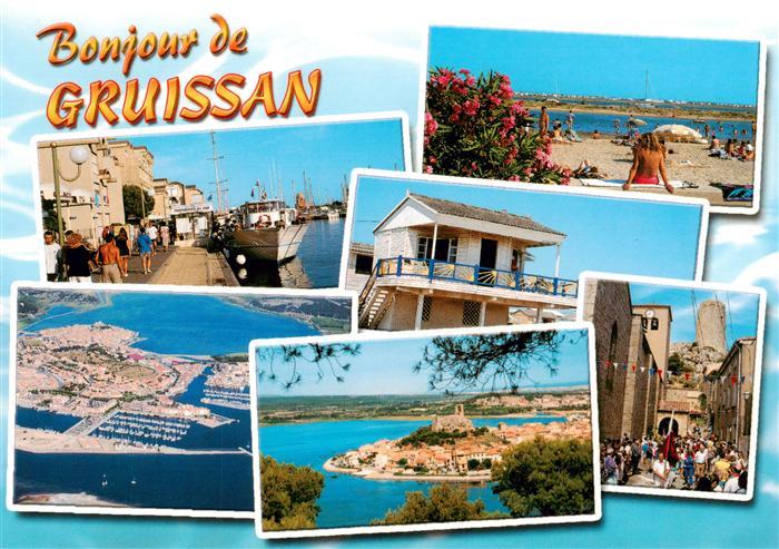 Gruissan 11 Aude Vue partielle La plage Vue aerienne