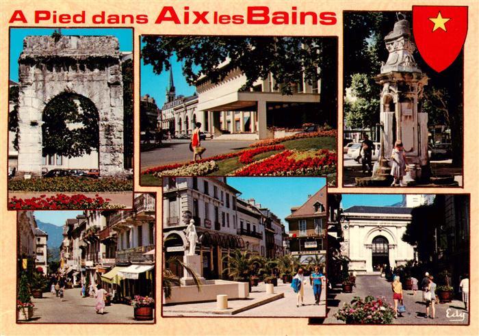 Aix-les-Bains 73 Savoie En flanant sur la Place des Thermes La rue des Bains et