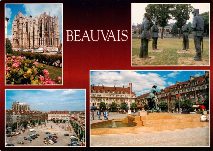 Beauvais  60 Oise Cathedrale Saint Pierre Statue Jeanne Hachette Place Jeanne Ha