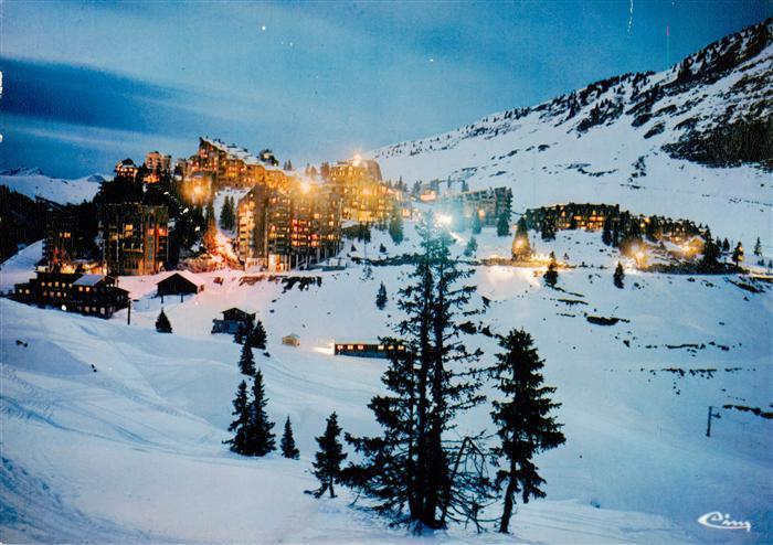 Avoriaz Station sans voitures Vue de nuit