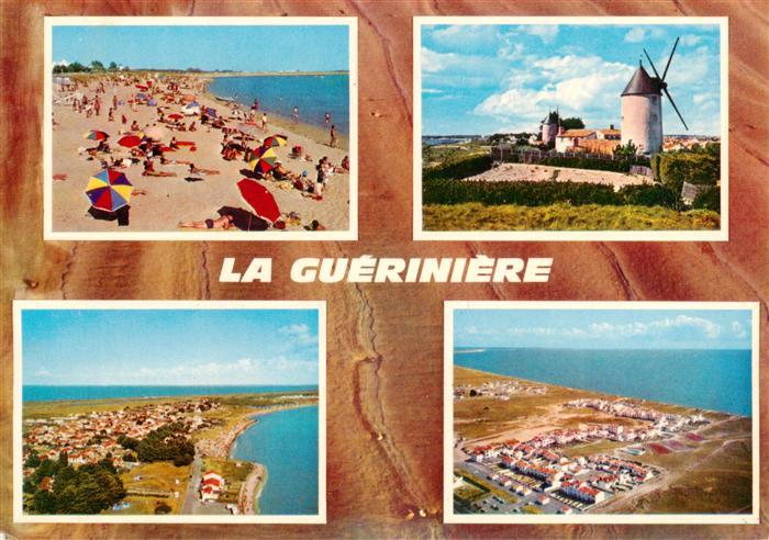 La Gueriniere 85 Vendee Strand Muehle Fliegeraufnahmen