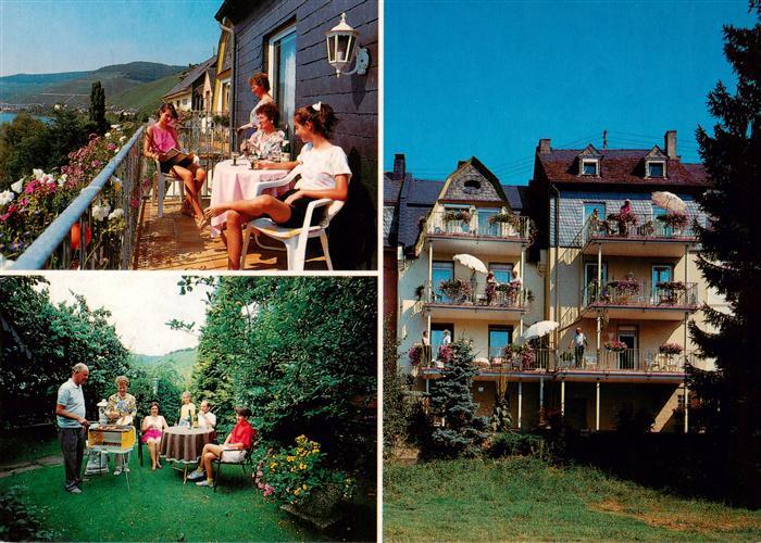 Zell Mosel Rheinland-Pfalz Weingut Ferienwohnungen Irmtraut Weber Garten Balkon