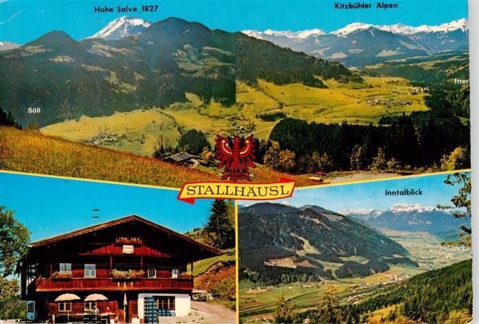 Soell Tirol AT Alpengasthof Stallhaeusl Peisselberg Landschaftspanorama Inntal H