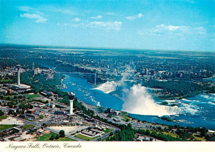 Ontario  Canada Niagara Falls aerial view