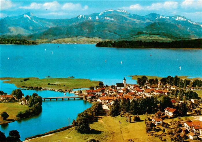 Seebruck Chiemsee Fliegeraufnahme