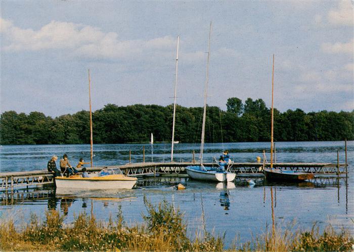 Czluchow Schlochau Pommern PL Przystan nad Jeziorem Rychnowsikim Yachthafen