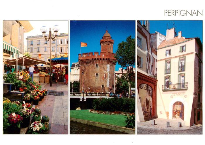 Perpignan Marché Place de la République Quais de la Basse Castillet Rue des Drag