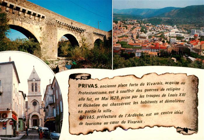 Privas Viaduc Centre de la ville Vue panoramique