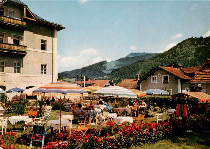 Ruhpolding Bayern Hotel Restaurant Café Haus Wittelsbach Gartenterrasse