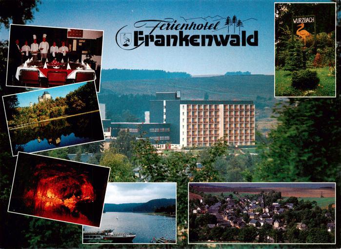 Wurzbach  Thueringen Ferienhotel Frankenwald Panorama Partie am Fluss