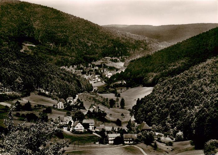 Bad Herrenalb Panorama Blick ins Gaistal Schwarzwald