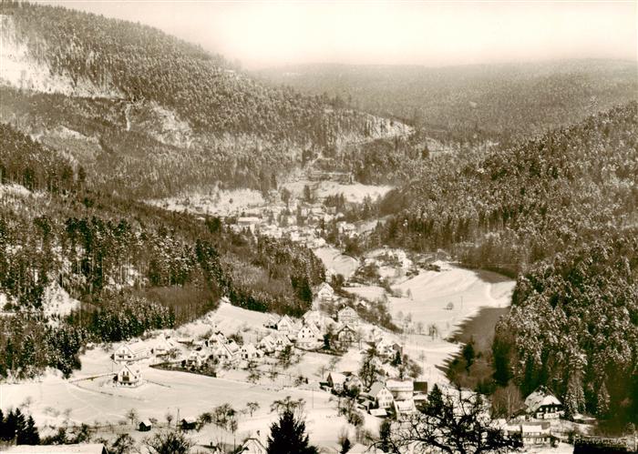 Bad Herrenalb Panorama Gaistal Schwarzwald im Winter