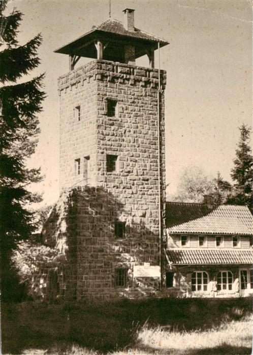 Loffenau Bad Herrenalb Aussichtsturm auf der Teufelsmuehle Hoehengasthaus