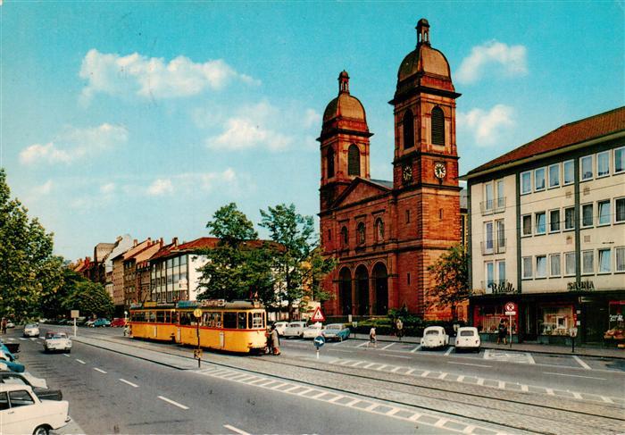 Muehlburg Karlsruhe Peter- und Paul-Platz Strassenbahn Kirche