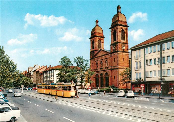 Muehlburg Karlsruhe Peter- und Paul-Platz Strassenbahn Kirche