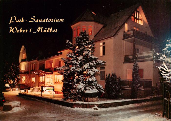 Bad Lauterberg Park-Sanatorium Schrothkurheim Nachtaufnahme