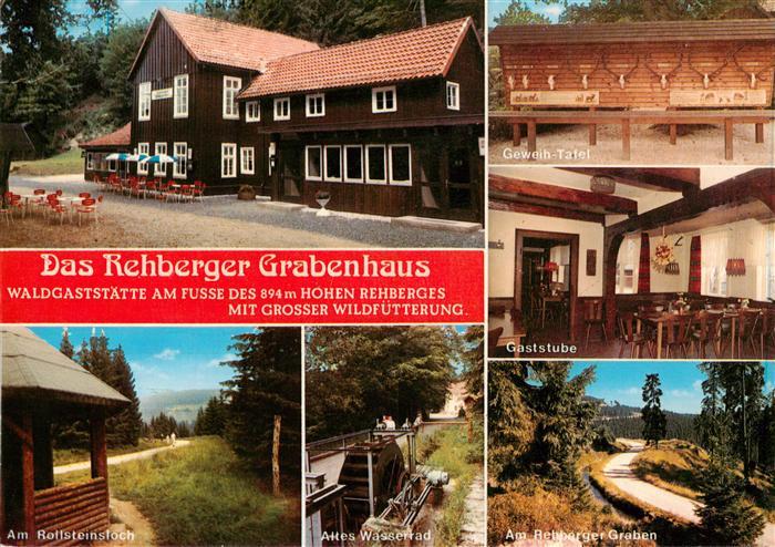 St Andreasberg Harz Rehberger Grabenhaus Waldgaststaette Wasserrad Waldpartie Wi