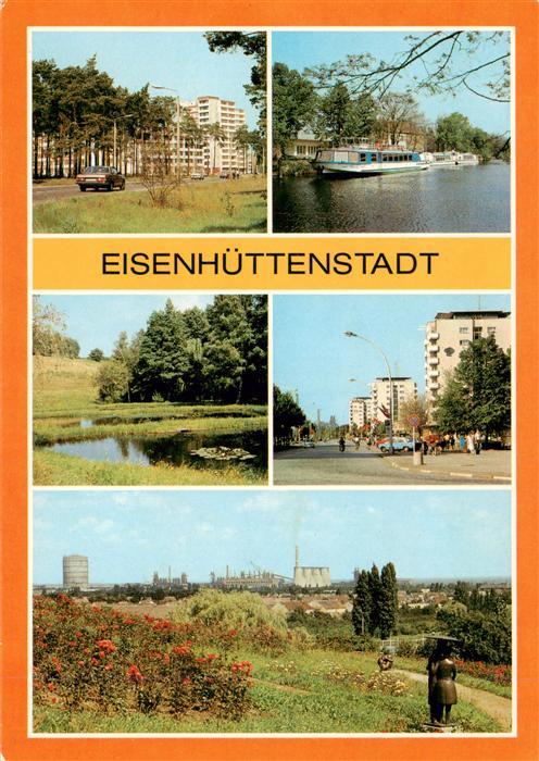 Eisenhuettenstadt Neubauten Anlegestelle der Fahrgastschiffe Goldfischteiche Len