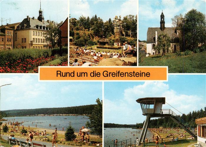 Ehrenfriedersdorf Erzgebirge Rund um die Greifenstein Rathaus Naturtheater Greif