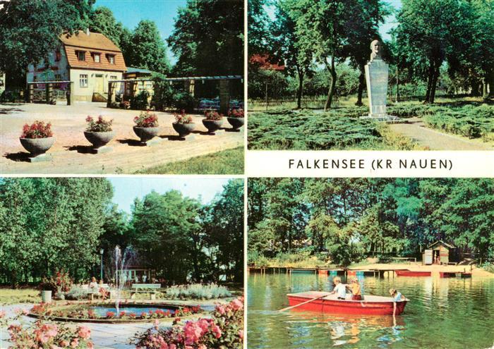 Falkensee Gaststaette Seeblick Lenindenkmal Seepromenade Neuer Falkenhagener See