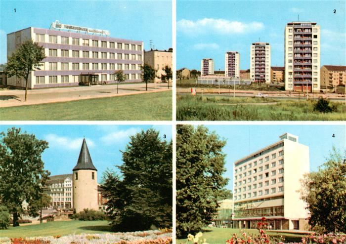 Plauen  Vogtland VVB Musikinstrumente und Kulturwaren Punkthaeuser Nonnenturm Ko