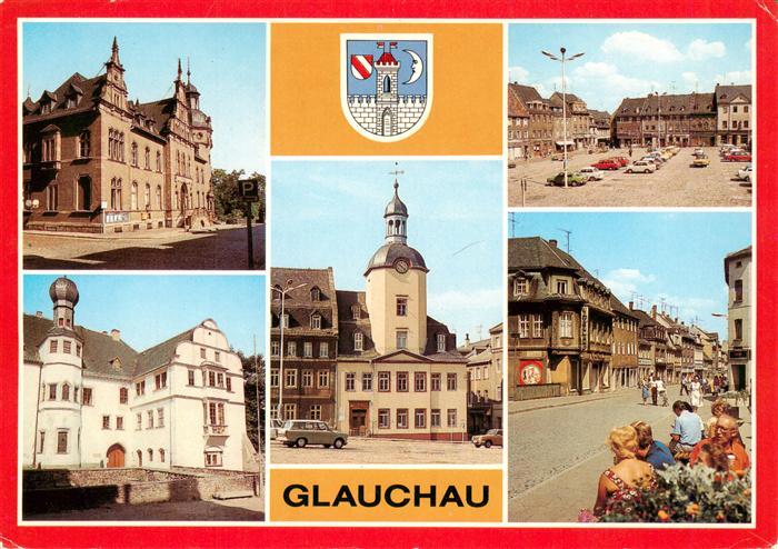 Glauchau Post Schloss Hinterglauchau Rathaus Markt Dr Friedrichs Strasse