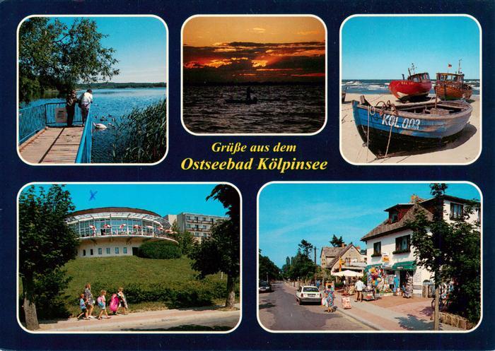 Koelpinsee Loddin Usedom Seepartien Boote am Strand Hotel Strassenpartie