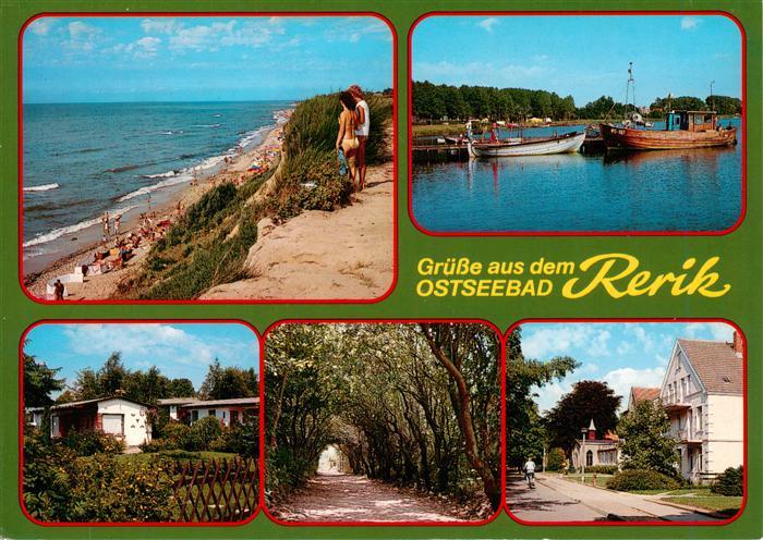 Rerik Ostseebad Strandpartie Fischerboote Bungalows Strasse