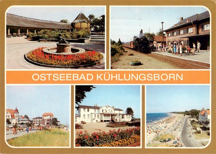 Kuehlungsborn Ostseebad Konzertgarten Bahnhof mit Molli Strandpromenade Ostsee H