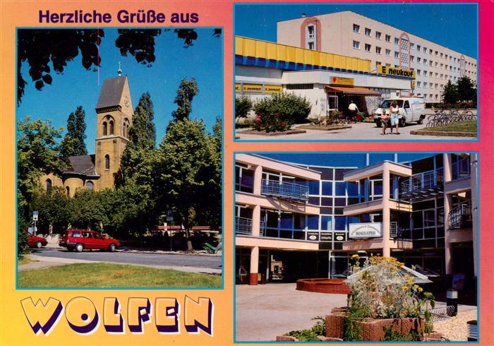 Wolfen Bitterfeld  Ev Kirche Warenhaus Edeka Neukauf Restaurant