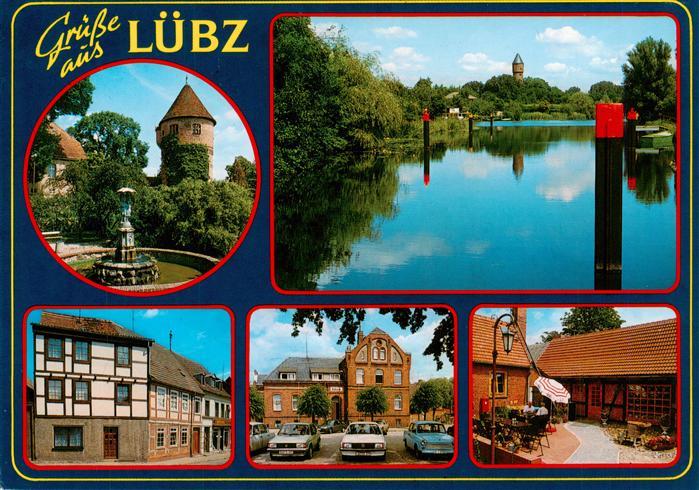 Luebz Brunnen Turm Eldepartie Teilansichten