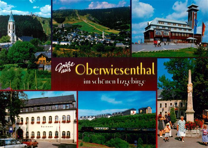 Oberwiesenthal Erzgebirge Kirche Panorama Gasthaus Rathaus Postmeilensaeule