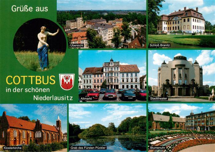 Cottbus Venus uebersicht Schloss Branitz Altmarkt Stadttheater Klosterkirche Gra