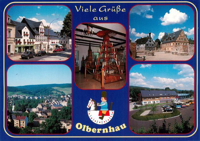 Olbernhau Erzgebirge Markt Haus der Heimat Saigerhuette Gruenthal Teilansicht Bu