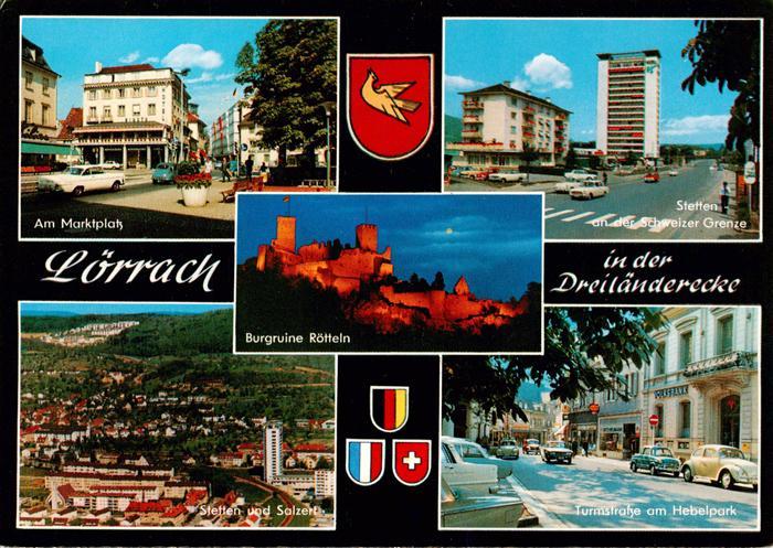 LoeRRACH Baden BW Marktplatz Stetten Schweizer Grenze Stetten und Salzert Turmst