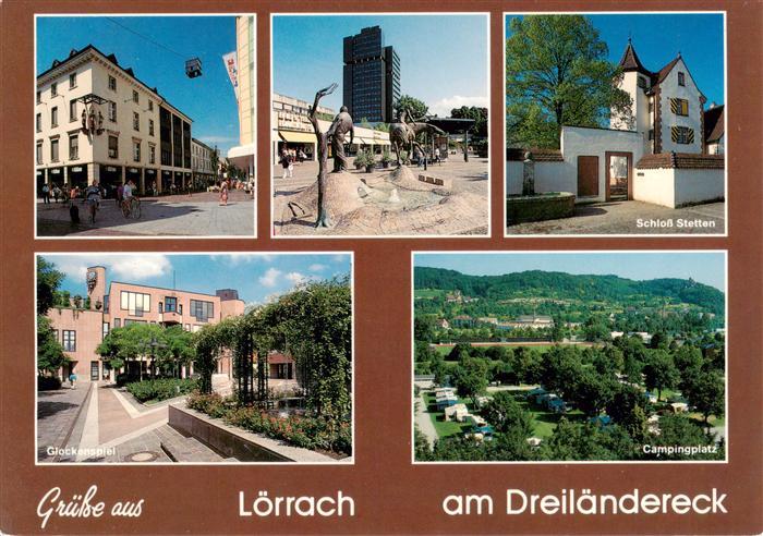 LoeRRACH Baden BW Alter Markt Zundlbrunnen Schloss Stetten Glockenspiel Campingp
