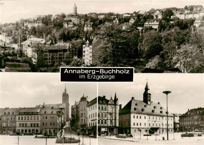 Annaberg -Buchholz Erzgebirge Panorama Marktplatz Rathaus