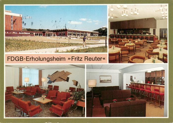 Zippendorf Schwerin FDGB Erholungsheim Fritz Reuter Eis Milchbar Empfangshalle H