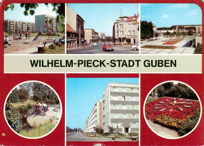 Guben Kinderspielplatz Wilhelm Pieck Strasse Stadtpark Leninallee Blumenuhr im S
