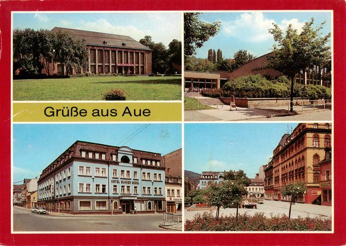 Aue  Sachsen Kulturhaus Ernst Thaelmann Volksschwimmalle Hotel Blauer Engel Altm