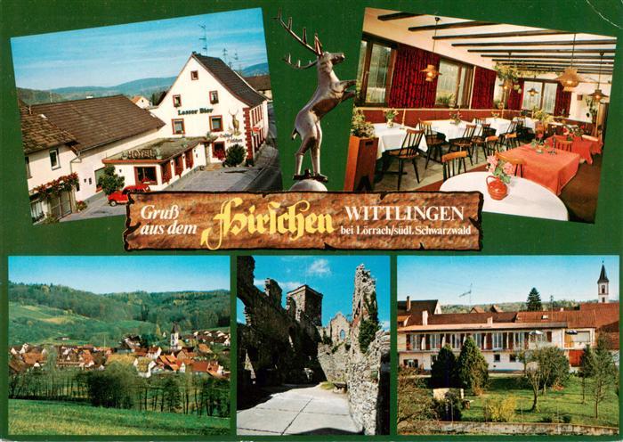 Wittlingen Baden Hotel Gasthaus Hirschen Gastraum Panorama