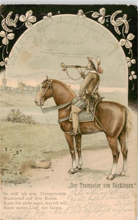 Trompeter von Saeckingen Scheffel Pferd Mann