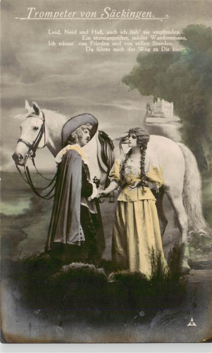 Trompeter von Saeckingen Scheffel PH Mann Frau Pferd