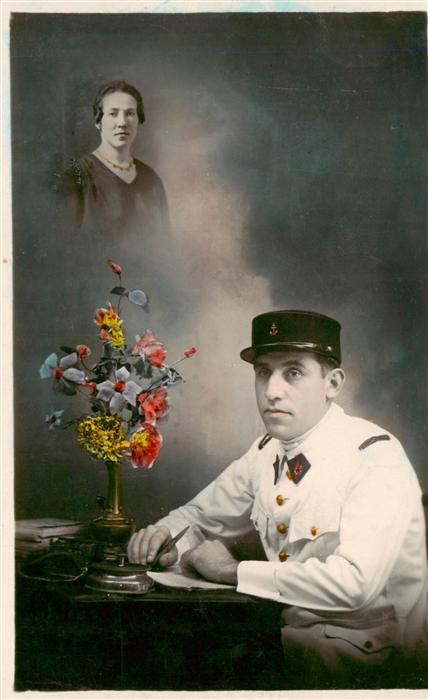 Militaria France sonstiges Frau Mann Soldat Brief schreiben