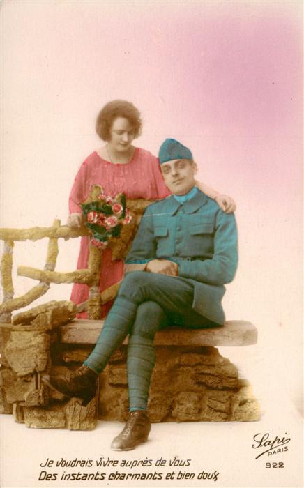 Foto SAPI Paris Nr. 922 Soldat Frau
