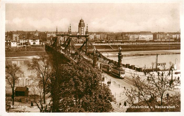 Strassenbahn Tramway-- Mannheim Friedrichsbruecke u. Neckarstadt