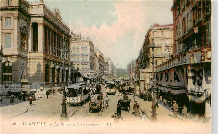 Strassenbahn Tramway-- Marseille La Bourse et la Cannebiere
