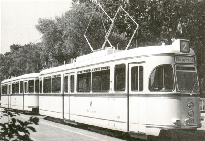 Strassenbahn Tramway-- Karlsruhe Grossraum Zug 4-achsiger Triebwagen 4-achsiger