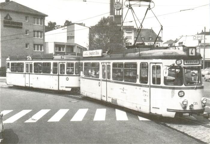 Strassenbahn Tramway-- Karlsruhe Breitraum Zug 4-achsiger Trie